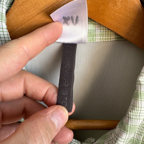 The North Face Men's XL Green Plaid Button Up Performance Shirt Hiking Fishing - Picture 4 of 16